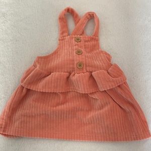 Just Lizzy Fuzzy Pink Crossback Dress Baby Girl 6 Month Dress